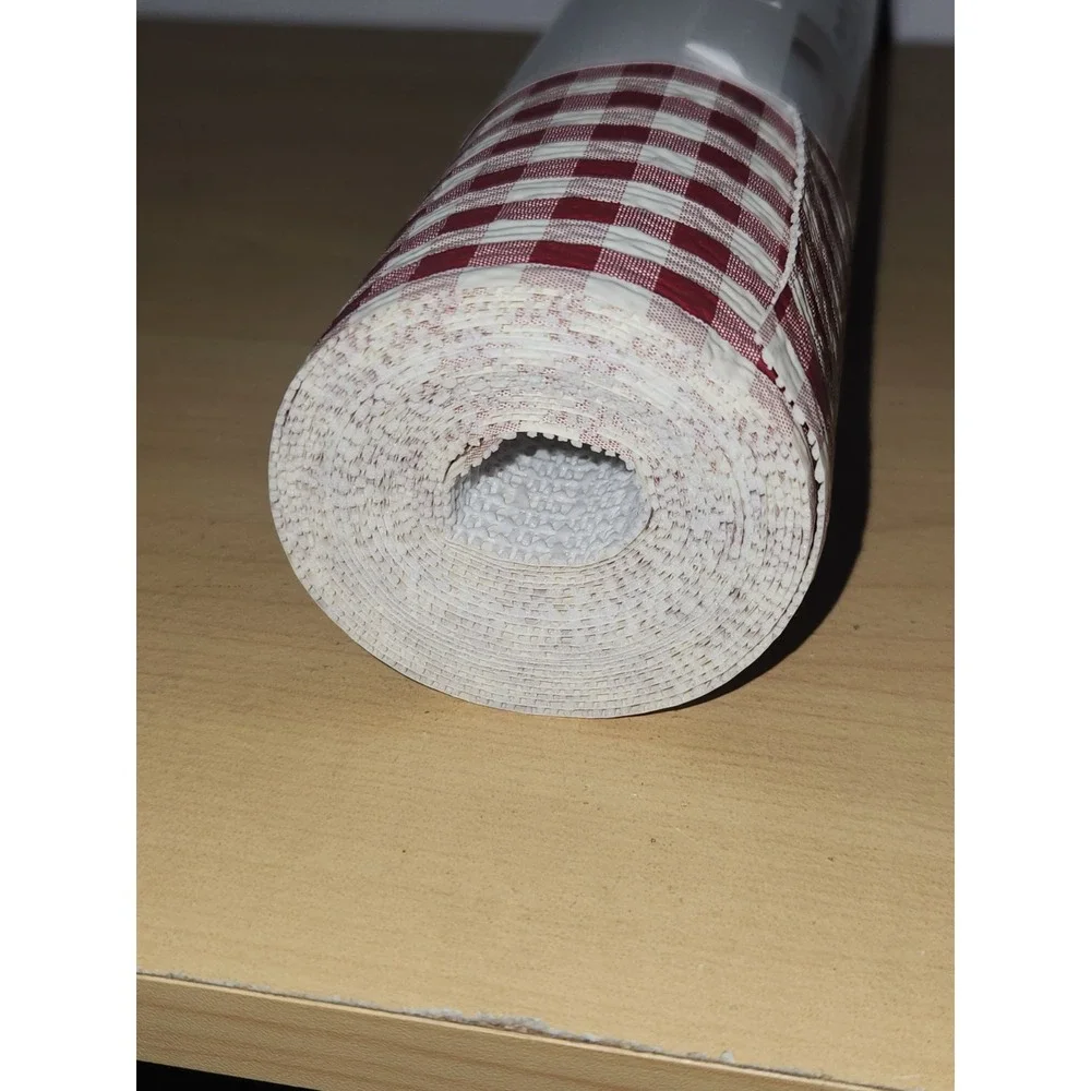 Vtg Duck Brand Easy Liner Smooth Top Shelf Liner-Gingham Red 12 in.x10 ft.~RARE